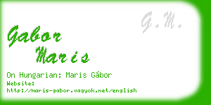 gabor maris business card